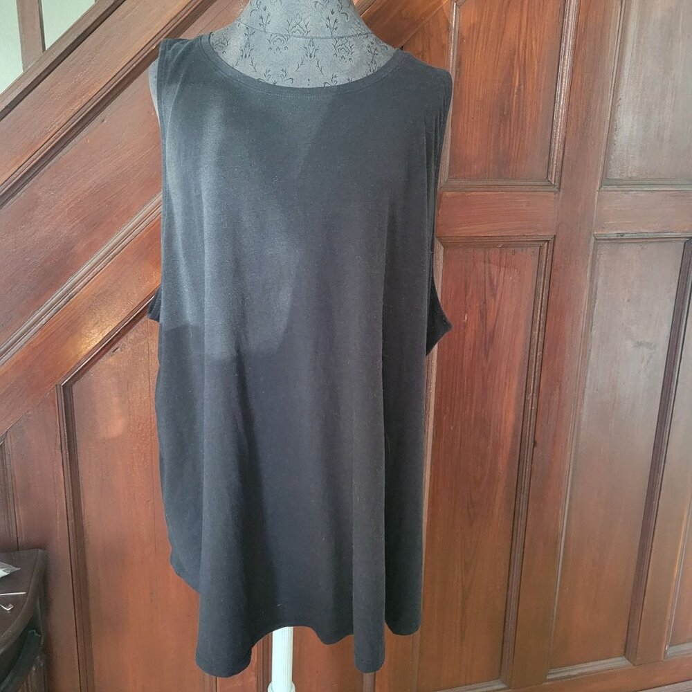 Black Sleeveless Torrid Plus Size Tank Top Womens 5 Cotton Blend